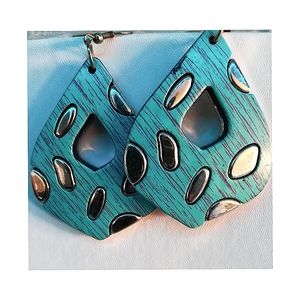 Blue-silver earrings